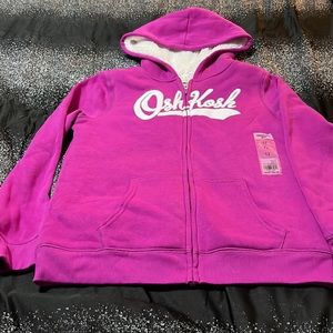 NWT OshKosh B’Gosh Girls Purple Jacket Hoodie Sz 12